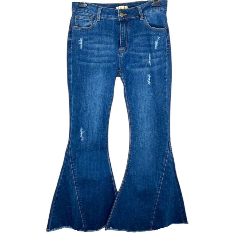 L&B/HomeFolk Plus Size Hitchhiker Mid Rise Flare Bell Bottom Jeans NEW - Picture 10 of 15